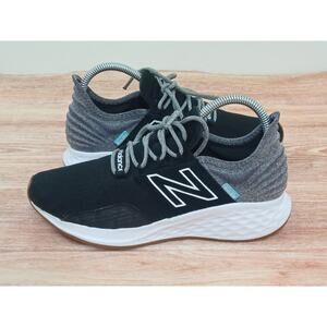 New Balance Fresh Foam Youth Boy Athletic Sneaker Roav Black Light Aluminum Sz 6